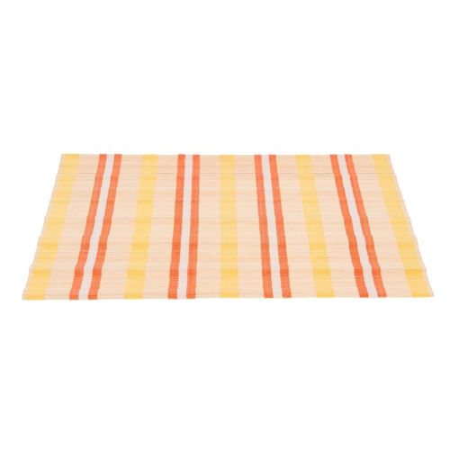 Set De Table Bamboo Rayé Parme - (Lot De 2)