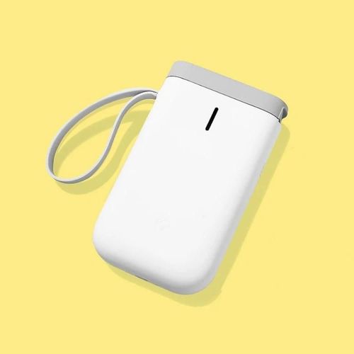 Imprimante d'étiquettes thermique-Bluetooth portable,portable,D11 + 5 rouleaux Étiquettes blanches