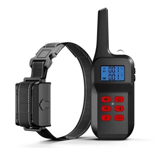 Collier De Dressage Pour Chien À Choc Électrique-Télécommande 1000m,Étanche,Rouge