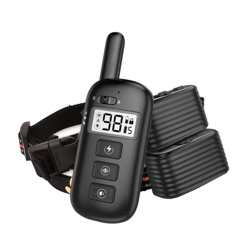 Collier Anti-Aboiement Pour Chien Télécommandé-Dispositif D'arrêt Automatique,1 Traînée 2 (Orange+Rouge)