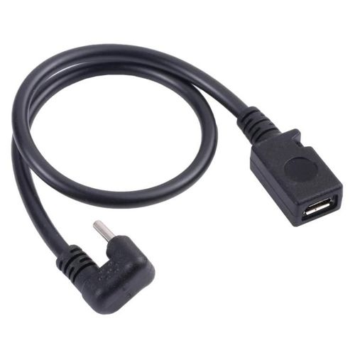 Câble d'extension USB-C vers Micro USB femelle-en forme de U,