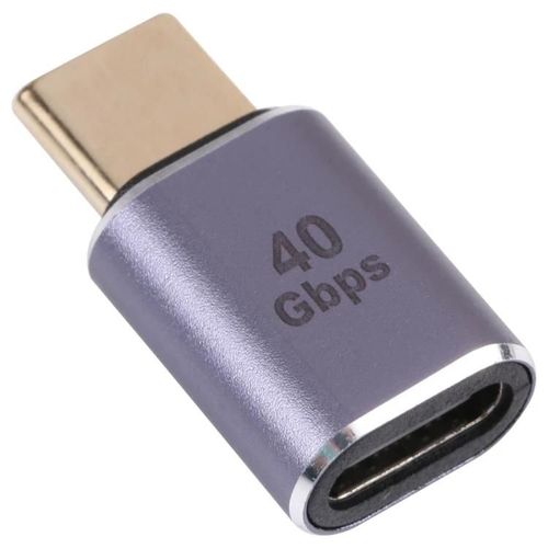 Adaptateur USB-C mâle vers femelle-Transfert de données 40 Gbit/s,