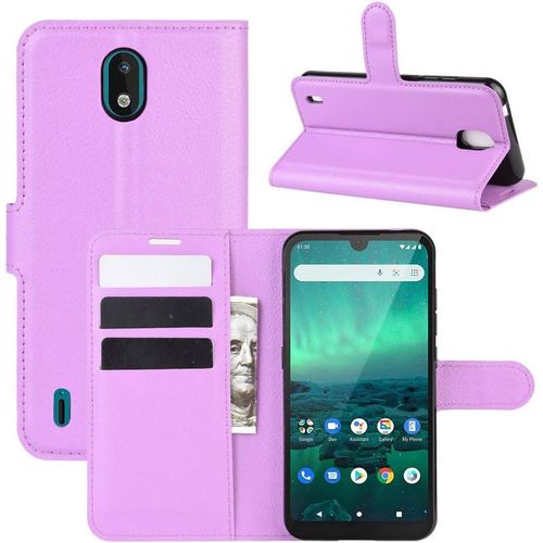 Coque Pour Nokia 1.3, Stand Pour Téléphone Portable Avec Emplacements Pour Cartes De Crédit Couvercle De Fermeture Magnétique,Pour Nokia 1.3 Housseviolet