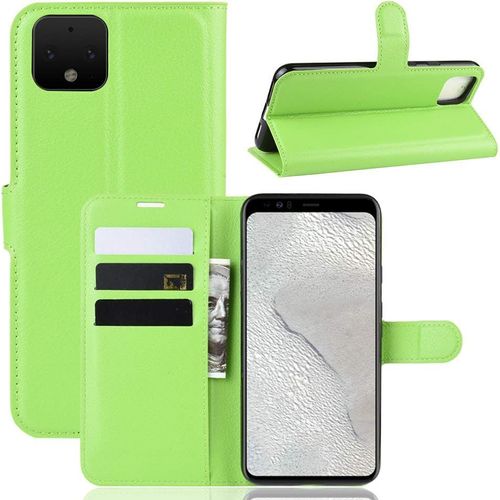 Coque Pour Google Pixel 4, Stand Pour Téléphone Portable/Avec Emplacements Pour Cartes De Crédit/Couvercle De Fermeture Magnétique,Pour Google Pixel 4 Housse Vert