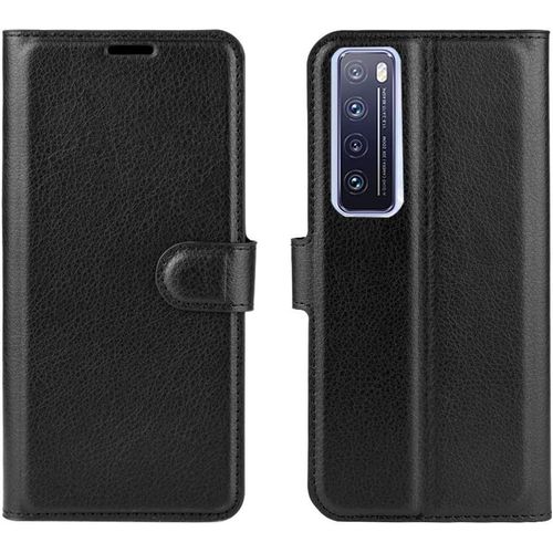 Coque Pour Huawei Nova 7 5g, Stand Pour Téléphone Portable/Avec Emplacements Pour Cartes De Crédit/Couvercle De Fermeture Magnétique,Pour Huawei Nova 7 5g Housse Noir