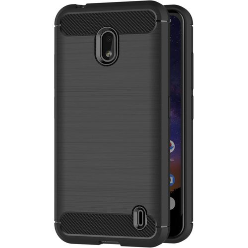 Coque Compatible Nokia 2.2, Noir Silicone Coque Pour Huawei Nokia 2.2 Housse Fibre De Carbone Etui Case 5,71 Pouces