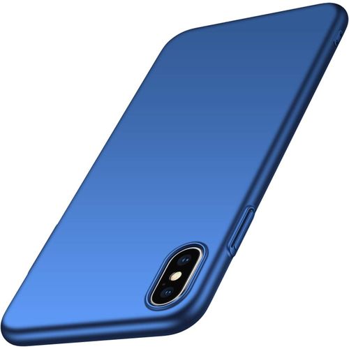Coque Iphone Xs Max X Love Série Ultra Fine Matte Case, Anti-Rayures Protection Rigide Cover Simple Élégant Extra Slim Mince Housse Étui Pour Apple Iphone Xs Max Bleu Lisse