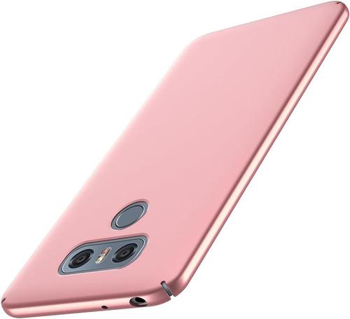Coque Lg G6 Serie Mat Resilient Conception Ultra Mince Et Absorption Des Chocs Coque Pour Lg G6 Or Rose Lisse