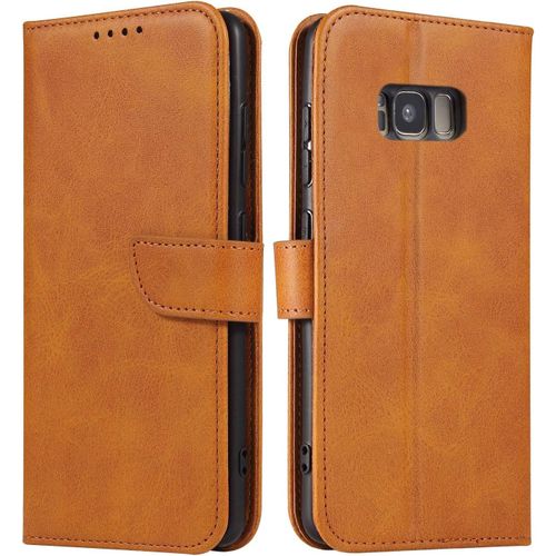 Portefeuille Coque Pour Samsung Galaxy A5 2017 Orange À Rabat En Cuir Porte Carte Flip Case Cover Housse Etui Pour Fille Femme