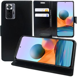 Etui Coque Housse Pour Xiaomi Redmi Note 10/Note 10s 6.43"" Etui Portefeuille Support Video Cuir Pu Couleur Noir