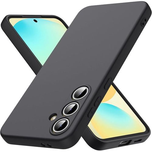 Hqselection® Coque Mat Noir Pour Samsung Galaxy S24 Fe , Étui Housse Arrière Souple En Tpu Silicone