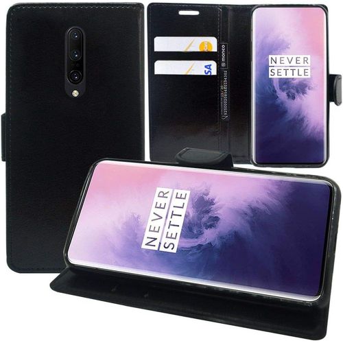 Étui Pour Oneplus 7 Pro/ 7 Pro 5g, Housse Portefeuille Folio Livre Rabat Couleur Noir + 3 Films Verre Trempé Transparent Pour Oneplus 7 Pro/ 7 Pro 5g 6.67"" Gm1911 Gm1913 Gm1917 Gm1910 Gm1915