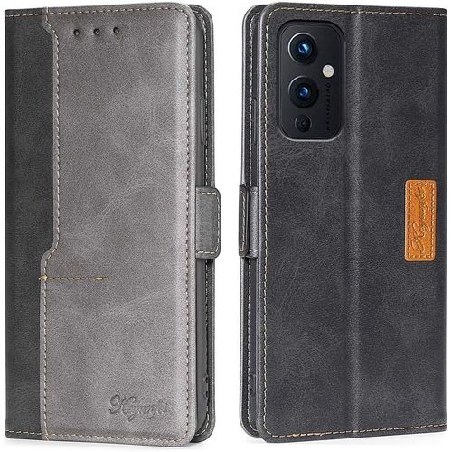 Coque Pour Oneplus 9, Étui En Cuir Pu Housse De Protection Antichoc, Protection Avec Housse En Étui Rabat Pour Oneplus 9 Rabat Noir