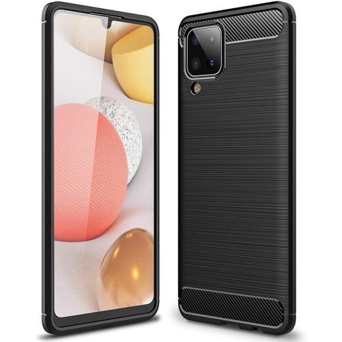 Coque Ultra Silicone Pour Samsung Galaxy A12/A12 Nacho/M12, Housse En Fibre Antichoc Bumper-Noir