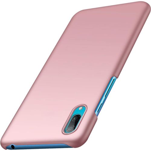 Coque Huawei Y6 Pro 2019 Serie Mat Resilient Conception Ultra Mince Et Absorption Des Chocs Coque Pour Huawei Y6 Pro 2019 Or Rose Lisse