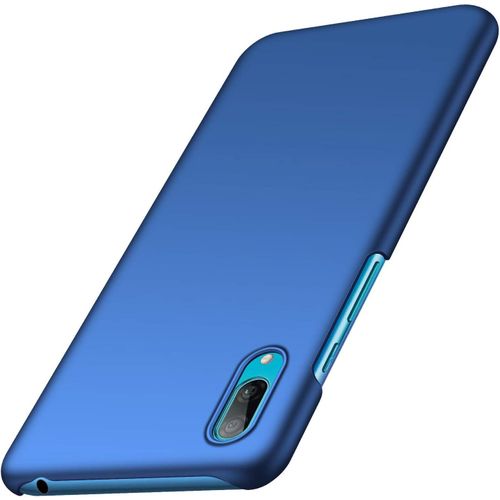 Coque Huawei Y6 Pro 2019 Serie Mat Resilient Conception Ultra Mince Et Absorption Des Chocs Coque Pour Huawei Y6 Pro 2019 Bleu Lisse