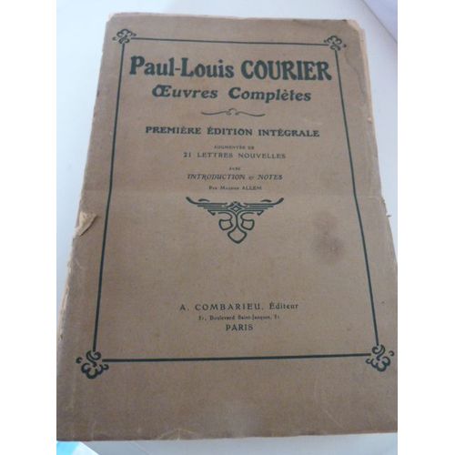 Paul Louis Courier ?uvres Complètes