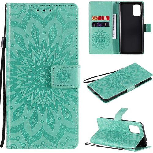 Coque Oneplus 8t, Carnet Style Etui En Cuir Pu Avec Porte-Cartes Et Housse Pliable Couvercle Rabattable De Protection Coque Pour Oneplus 8t Vert