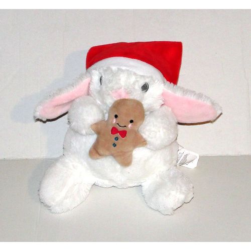 Doudou Lapin Blanc Capuche Rouge Sergent Major