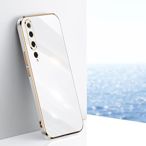 Coque Pour Xiaomi Mi 10 Etui, Housse De Protection En Silicone Tpu Avec Galvanoplastie De Phnom Penh,Ultra Fine Galvanisé Antichoc Anti-Rayures Case Cover Blanc