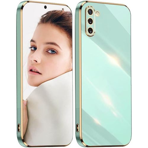 Coque Pour Samsung Galaxy Note10 Etui, Housse De Protection En Silicone Tpu Avec Galvanoplastie De Phnom Penh,Ultra Fine Galvanisé Antichoc Anti-Rayures Case Cover Vert