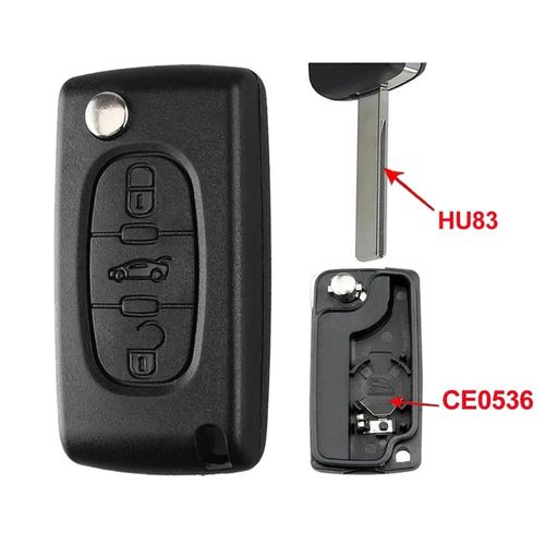 Pour Peugeot Partner 1007 207 307 308 407 508 5008 607 807 Coque De Clé De Voiture À Distance Pour Citroën C2 C3 C4 C5 Xsara Picasso-For Citroen-3 Btns-01-0536-Hu83
