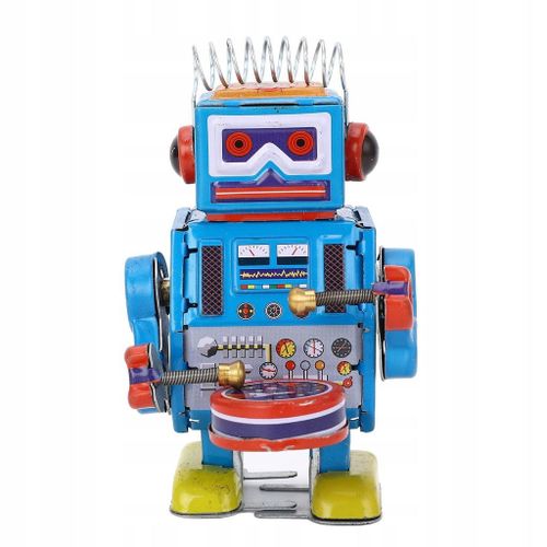 Robot À Remontée Vintage Fait Main En Étain