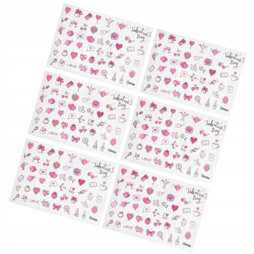 6× Autocollant Mural Saint-Valentin Autocollant Mural