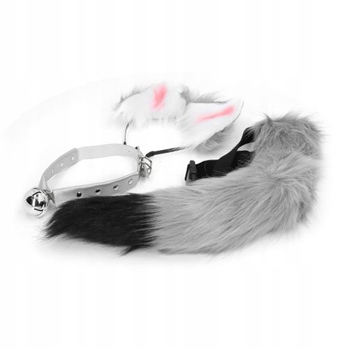 Ensemble Collier Et Oreilles De Chat, Costume D'animal Avec Queue De Renard Et Loup