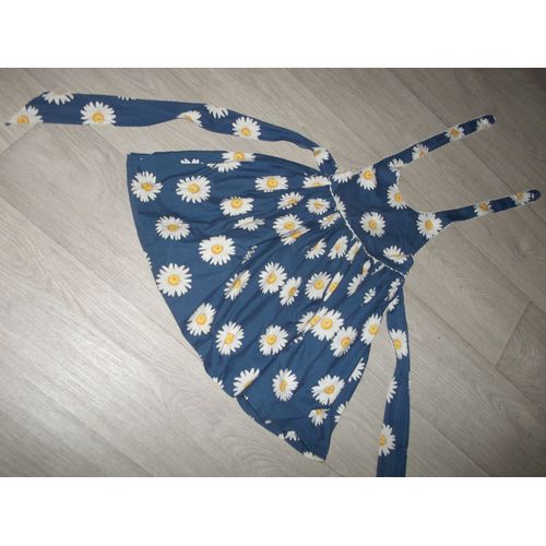 Robe Tablier Marguerite For Girls Bleu Marine Et Fleurs 6 Ans Tbe