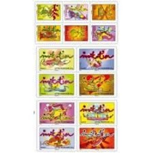 Timbres Pour Invitations Série Complète Année 2009 Autoadhésifs N° 341 342 343 344 345 346 347 348 349 350 351 352 353 354 Yvert Et Tellier