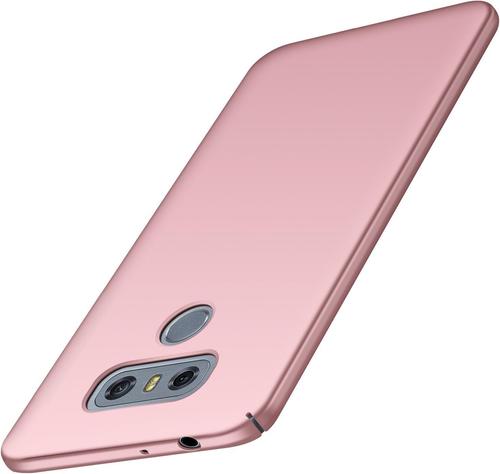 Coque Lg G6, Housse Étui Rigide Design Simple Ultra-Mince Antichoc Anti-Rayure En Pc Pour Lg G6 Or Rose Lisse