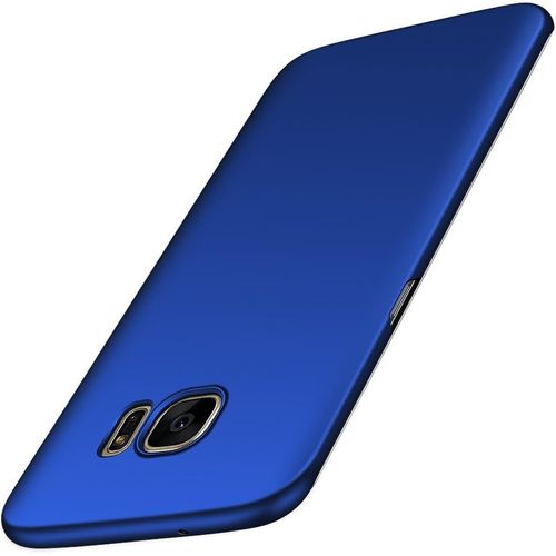 Coque Samsung Galaxy S7 Edge, Housse Étui Rigide Design Simple Ultra-Mince Antichoc Anti-Rayure En Pc Pour Galaxy S7 Edge Bleu Lisse