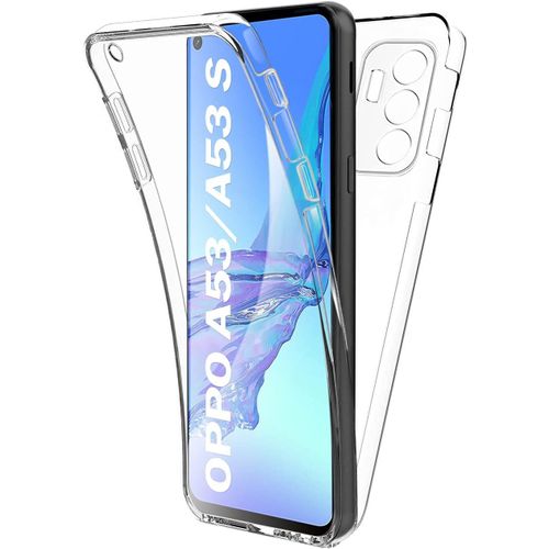 Coque Pour Oppo A53 A53s 2020,Protection Intégrale Avant + Arrière En Rigide, Housse Etui Pochette Tactile Protection 360 Degré Antichoc