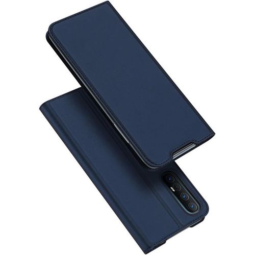Coque Pour Oppo Find X2 Neo Étui Portefeuille Cuir Magnétique Ultra Mince Et Soyeux Flip Cover Etui De Protection Pour Oppo Find X2 Neo Bleu