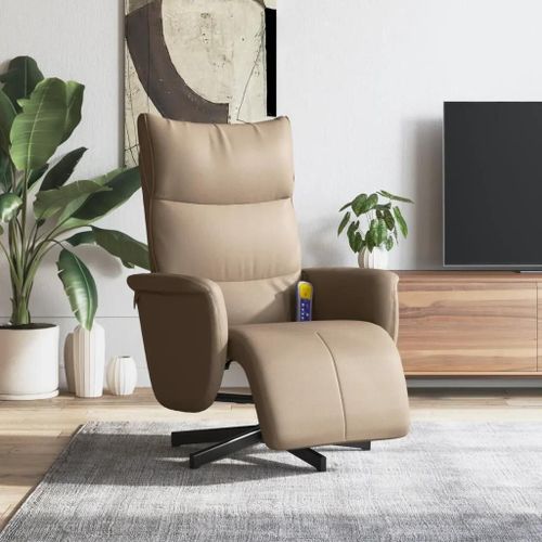 Prolenta Premium - Fauteuil Inclinable De Massage Repose-Pieds Cappuccino