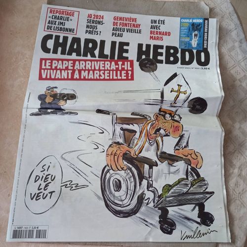 Charlie Hebdo --1620--Le Pape Arrivera T Il Vivant A Marseille