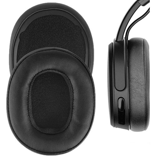Coussinets de Rechange pour Casque Skullcandy Crusher 3.0 Wireless HESH3/Oreillettes/Cache-Oreilles/pièces de réparation,Noir