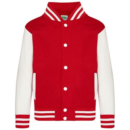 Veste Sweat Teddy Style Collège Américain - Enfant - Jh043k - Rouge Et Blanc