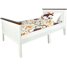 Lit Enfant En Bois Blanc 140x70 Cm Avec Matelas ¿ Confort, Solidité Et Design