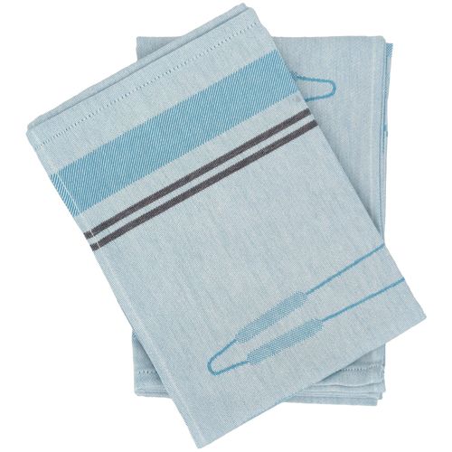 Lot De 2 Torchons De Cuisine Toile Collection Barb 50x70 Cm Vert