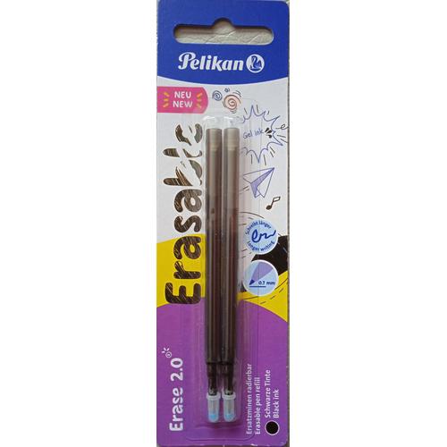 2 Recharges Encre Gel Pelikan Noire - Pour Stylo Erase 2.0