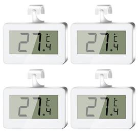 Thermomètre Réfrigérateur Numérique, Thermomètre Réfrigérateur Sans Fil  avec 2 Capteurs Alarme Sonore Affichage Min/Max écran, pour Maison