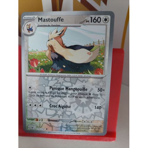 Carte Pokémon Mastouffe 172/197 Reverse Flammes Obsidiennes