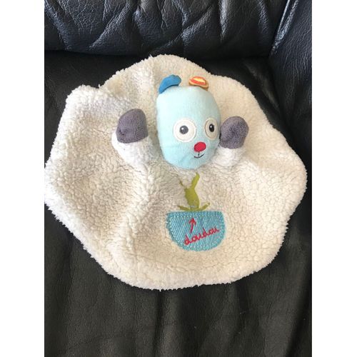 Doudou Plat Lapin Pommette Rond Poche Doudou 20 Cm