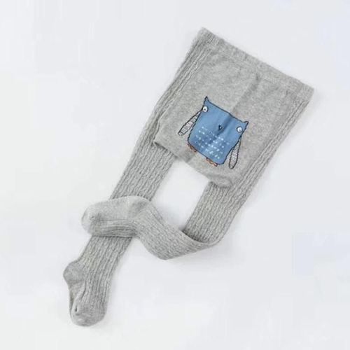 Mignon Bébé Filles Coton Collants-Doux,Design De Dessin Animé,M Gris Gris,M
