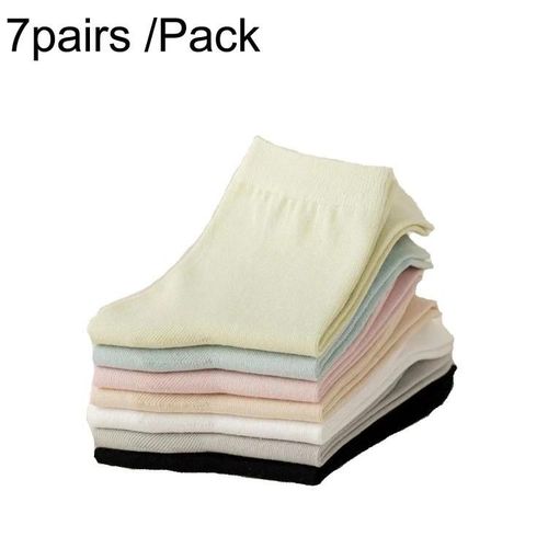 7paires /Pack Homme Et Dames Chaussettes Jetables Quotidiennes Voyage D'affaires Portable Bas À Usage Unique Moyenne Femme Couleurs Mélangées,Femme Moyenne