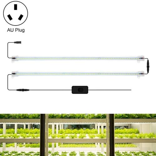Lampe De Croissance Led Pour Plantes-Spectre Complet 50cm Bande À 2 Têtes,Prise Au,Lumière Solaire,Prise Au,Prise