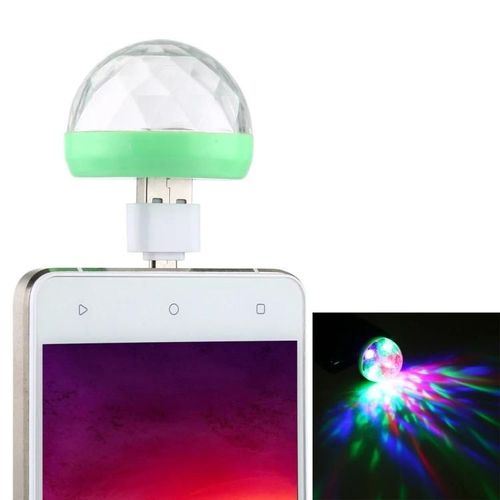 Lampe de scène RGB USB LED Crystal Magic Ball-4W avec adaptateur Micro USB