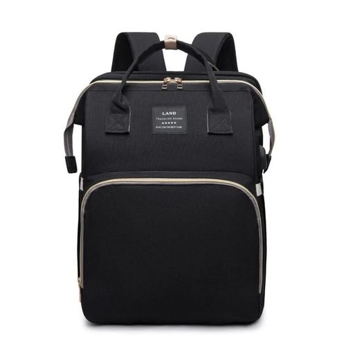 Sac À Langer Multifonction Avec Table À Langer,Berceau Et Port Usb-Noir Noir